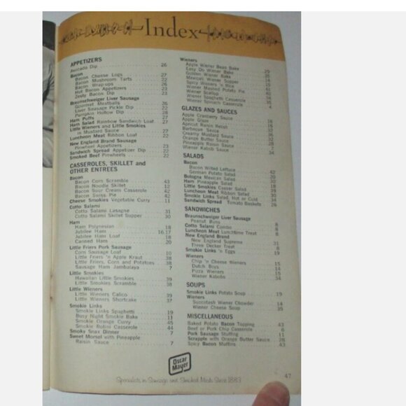1950's Mid Century Oscar Meyer Recipe Booklet 80 Favorites Cured Meat 6 x 9 - Picture 7 of 10